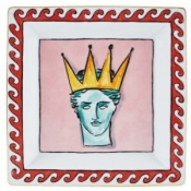 Ginori Il Viaggio Di Nettuno Pink Large Squared Vide Poche - 9.5"
